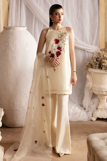 3 Piece Stitched  Silk  suit - Ready to Wear
