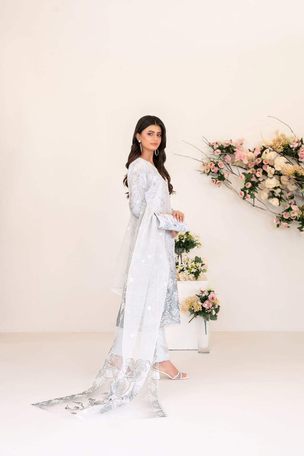 3 Piece Semi-Stitched Organza Collection by Tawakkal Fabrics