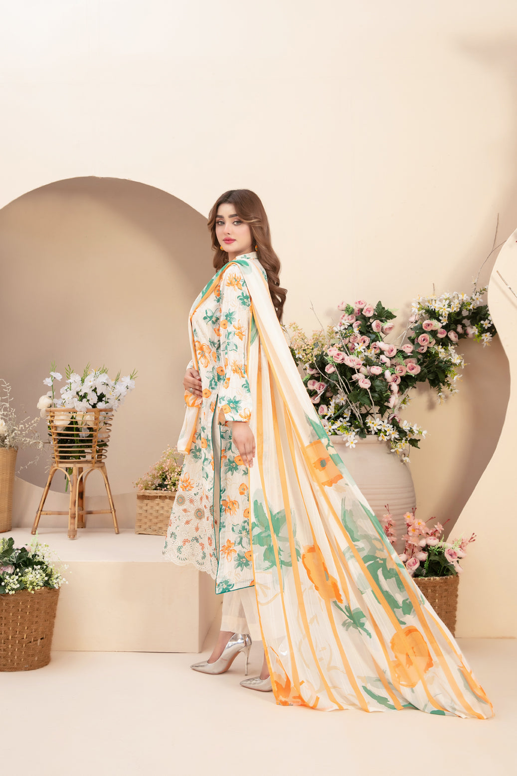 3 Piece Stitched Suit  Buhaisa By Tawakkal Fabrics –