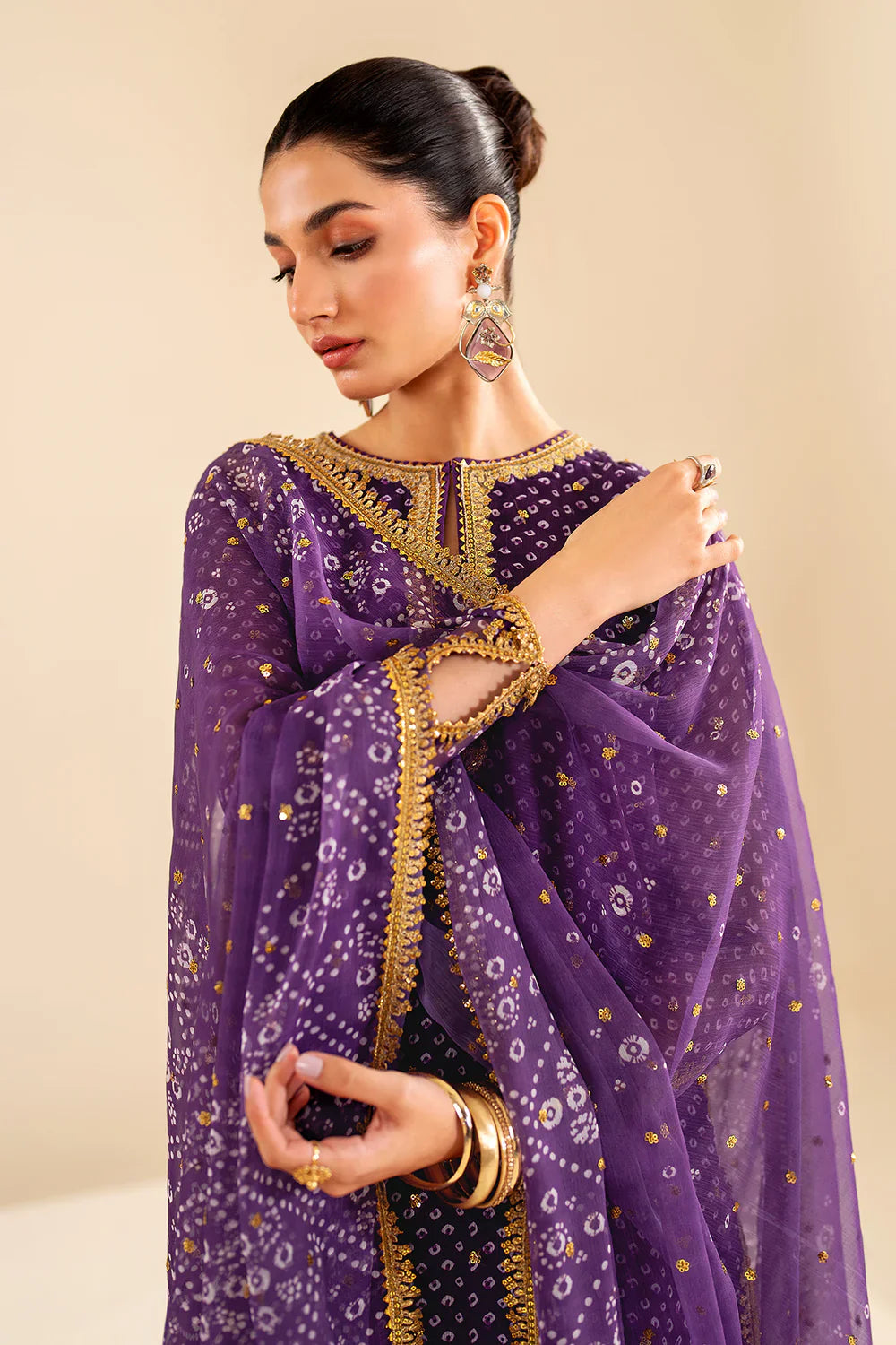 03-Piece Heavy Embroidered Chiffon - Ready to Wear