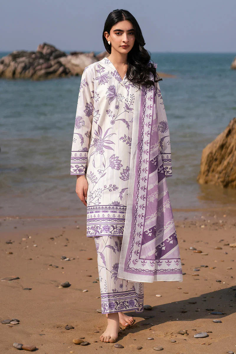 03-Piece Printed Lawn Suit - Ready To Wear