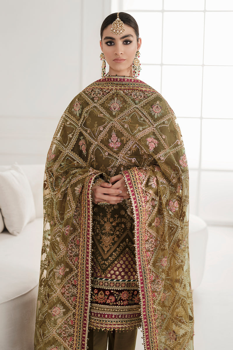 03-Piece Heavy Embroidered Chiffon Suit Ready To Wear