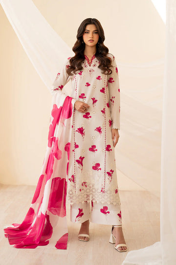 Borer Embroidered Printed Lawn 03-Piece Suit | Stitched