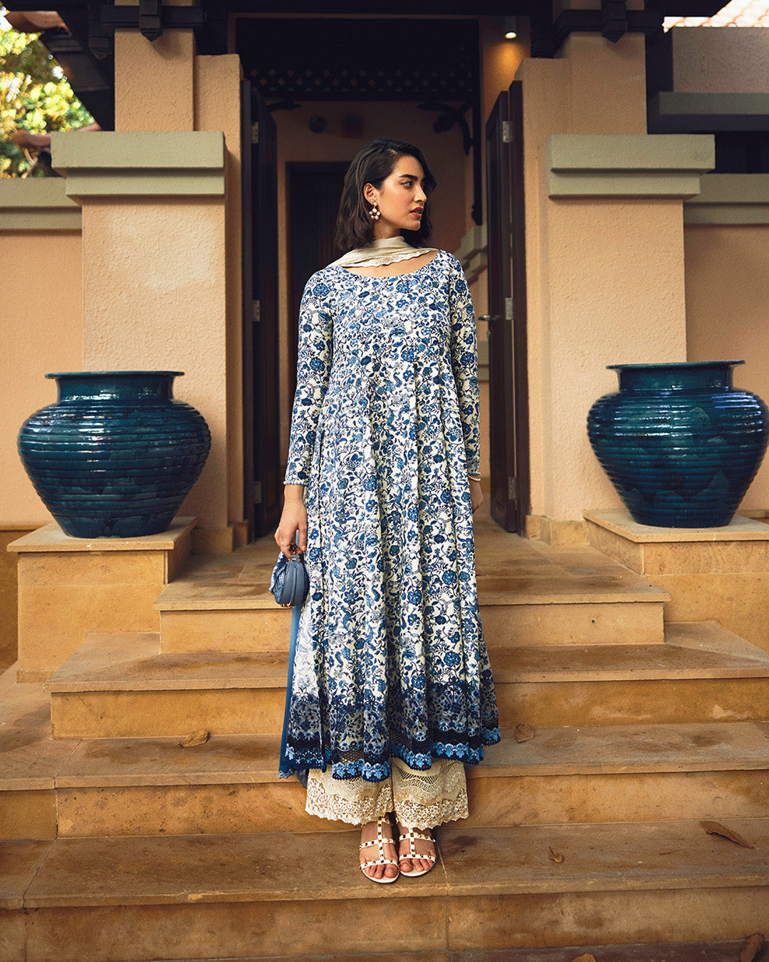 3PC Printed Lawn With Embroidery Organza Suit Ready To Wear