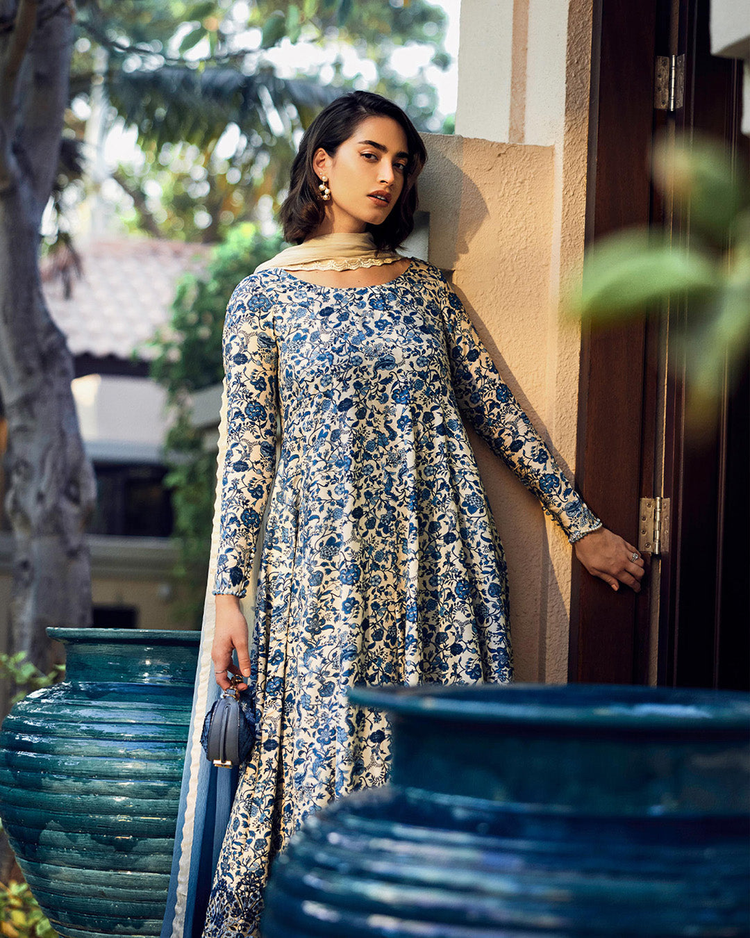 3PC Printed Lawn With Embroidery Organza Suit Ready To Wear