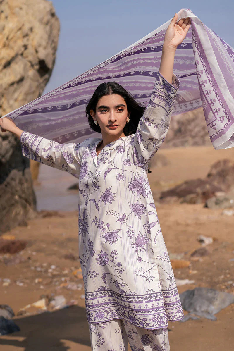 03-Piece Printed Lawn Suit - Ready To Wear