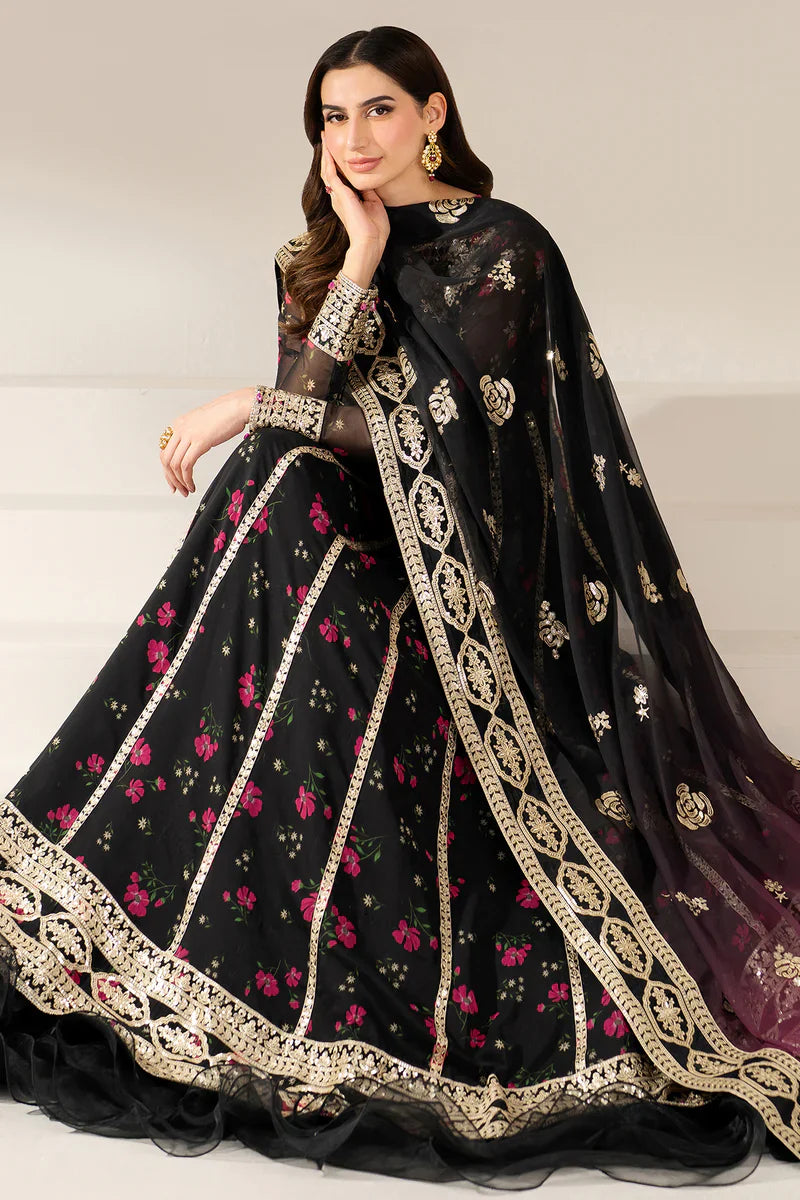 03-Piece Embroidered Print Lawn With Chiffon Dupatta - Ready To Wear