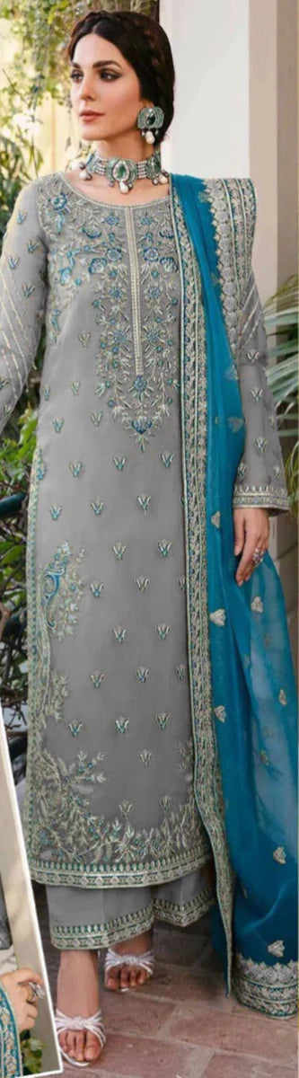 03-Piece Stitched Organza Suit Ready To Wear