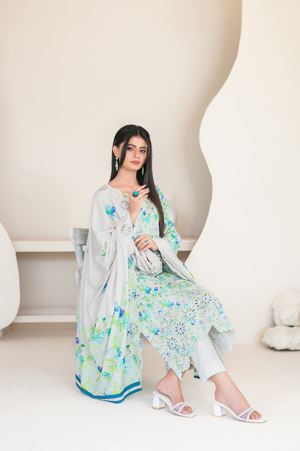 3 piece  Lawn suit