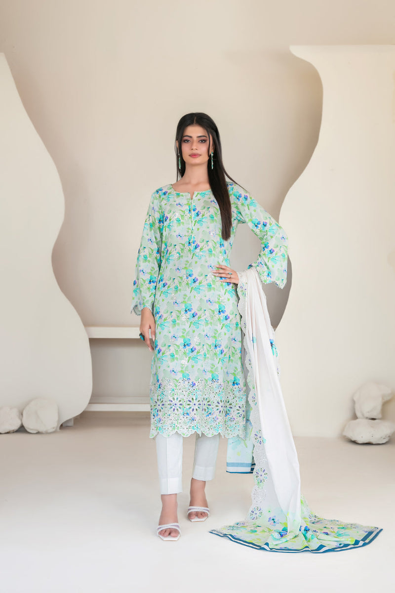 3 piece  Lawn suit
