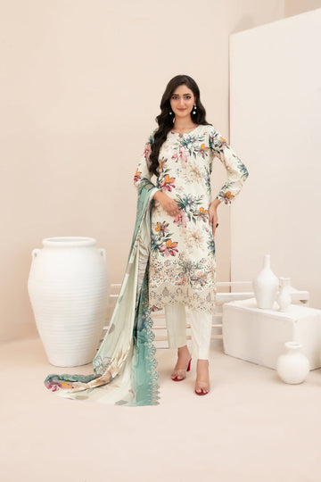Misbah by Tawakkal Fabrics – Embroidered Lawn 3-Piece Suit