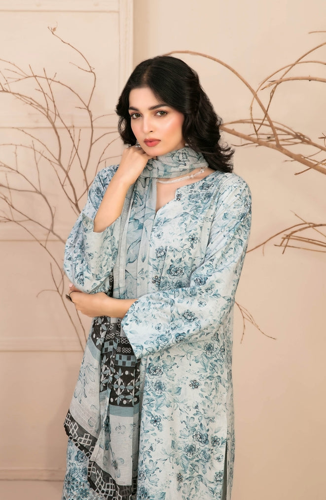 3 Piece Stitched Lawn Suit  – Alvira By Tawakkal Fabrics