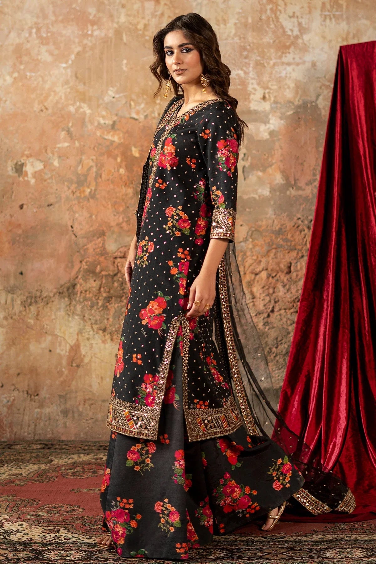 03-Piece Printed Lawn With Embroidered Chiffon Dupatta - Ready To Wear