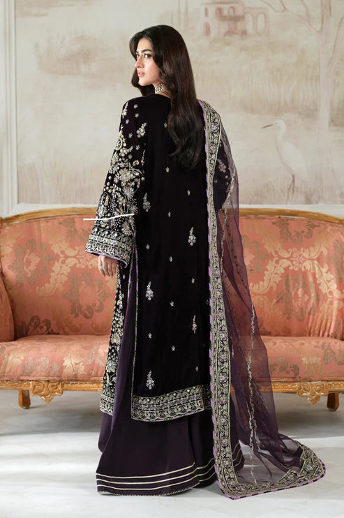 3 Piece Stitched Valvet Suit  - Ready to Wear