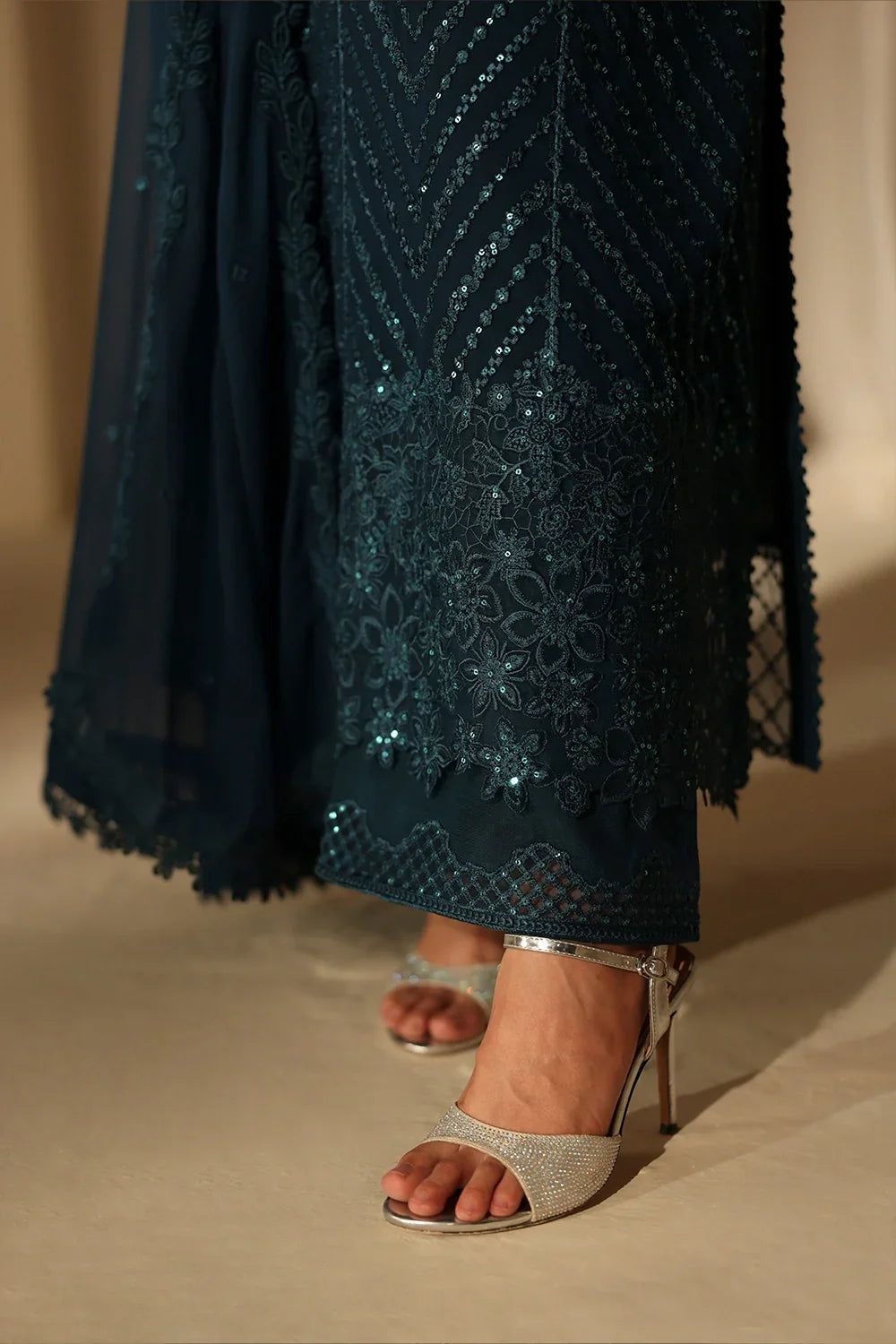 03-Piece Chiffon Suit WIth Embroidery - Ready To Wear