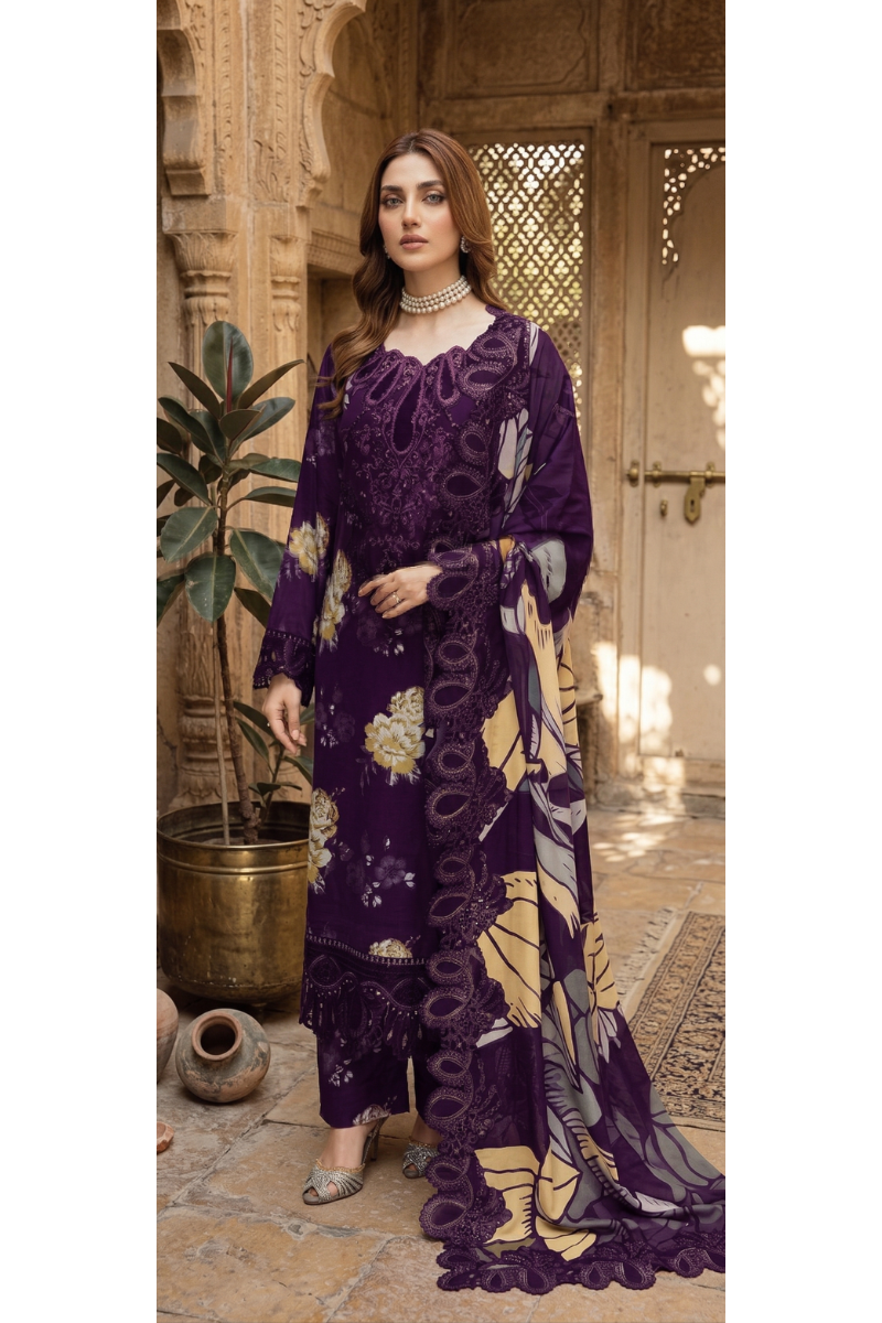 03-Piece Lawn Suit - Ready To Wear