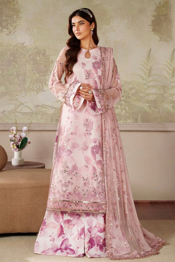 3 Piece Heavily Embroidered Organza and Silk Suit RTW