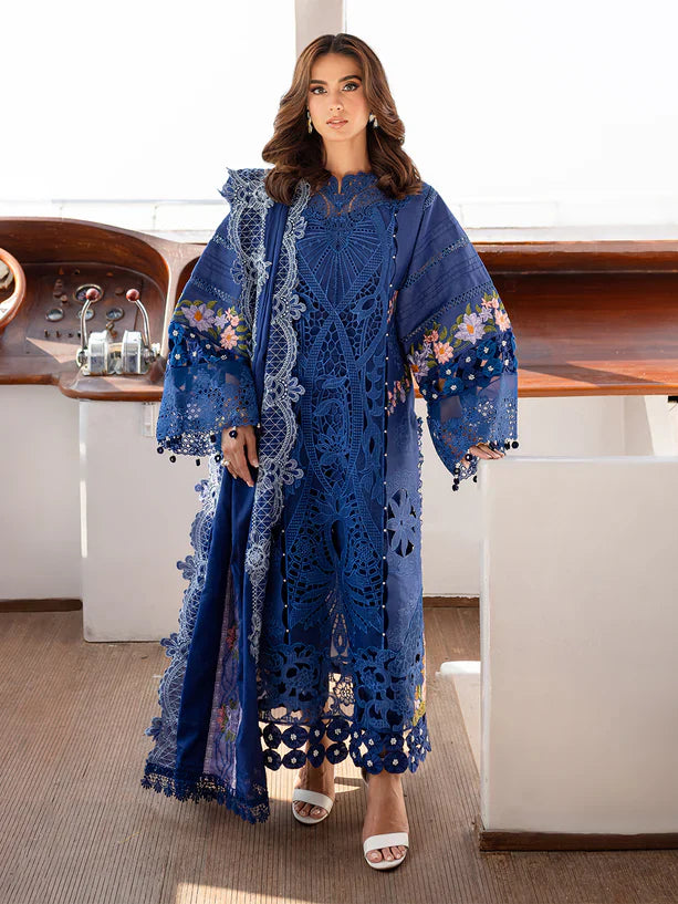 03-Piece Cotton Suit With Embroidery - Ready To Wear