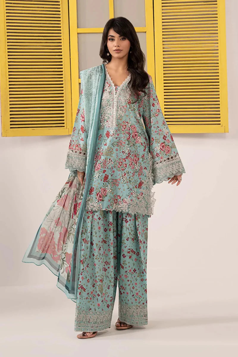 03-Piece Printed Lawn Suit - Ready To Wear