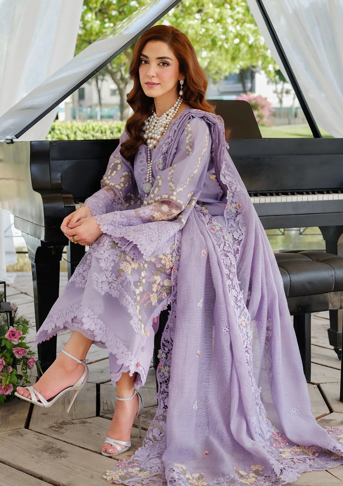 03-Piece Lawn Suit With Chikankari Embroidery - Ready To Wear