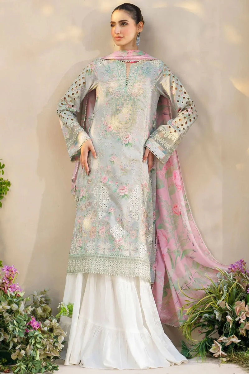 3 Piece Stitched  Lawn  Suit - Ready to Wear