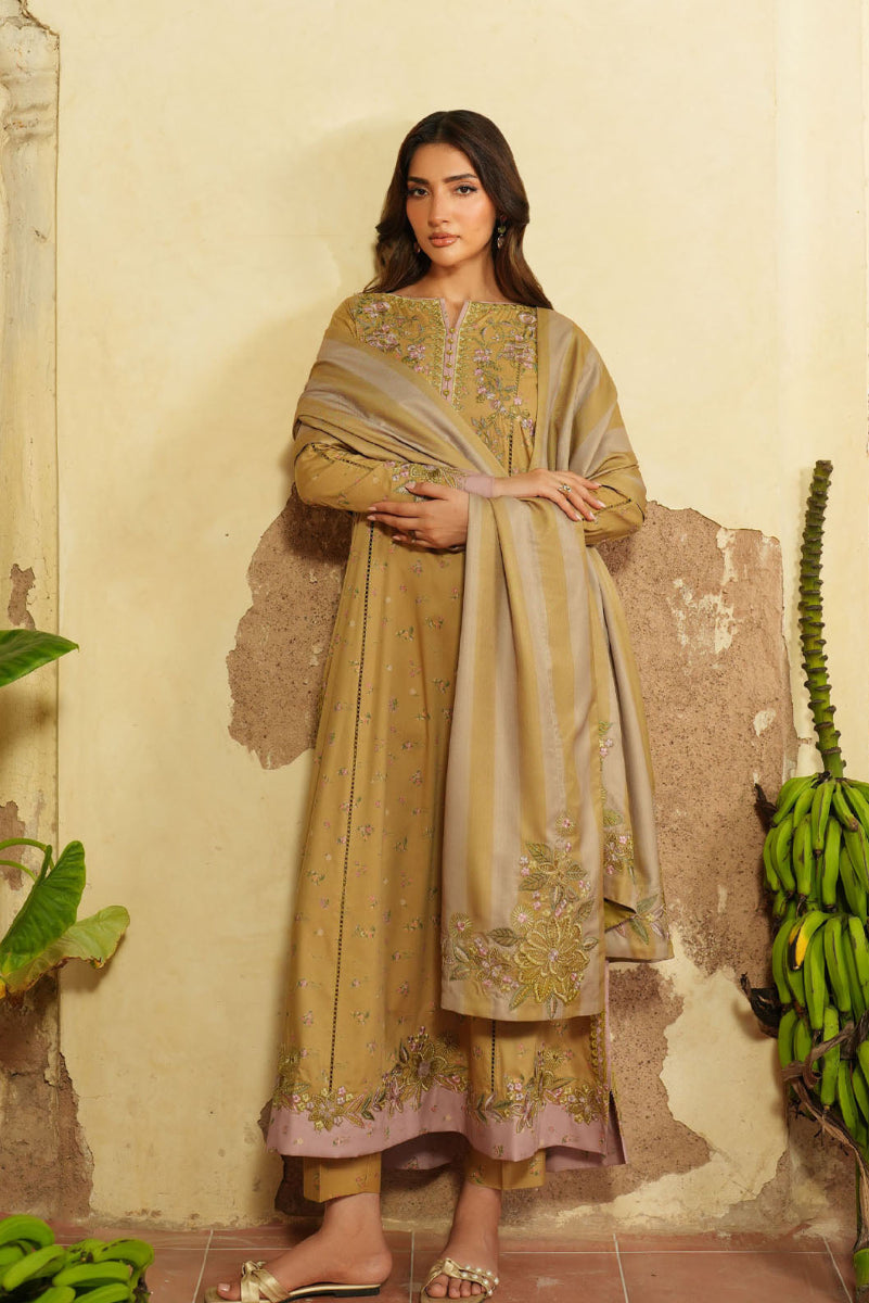LAWN SUIT WITH CHIFFON DUPATTA 4 SIDE APLIK WITH 4 BUNCH DRESS